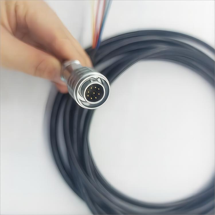 Benutzerdefinierte 1B -Druckzettelkreis -Selbstverriegelungsstecker 7/8 Pin Stecker Kabel -Kabel -Baugruppe Weiblicher männlicher Stecker