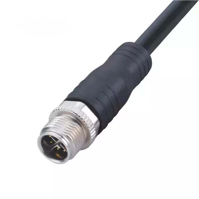 Custom M12 Molded Cable Straight 90 Degree Male Female IP67 Waterproof Connector Shielded Cable Leads Cordset