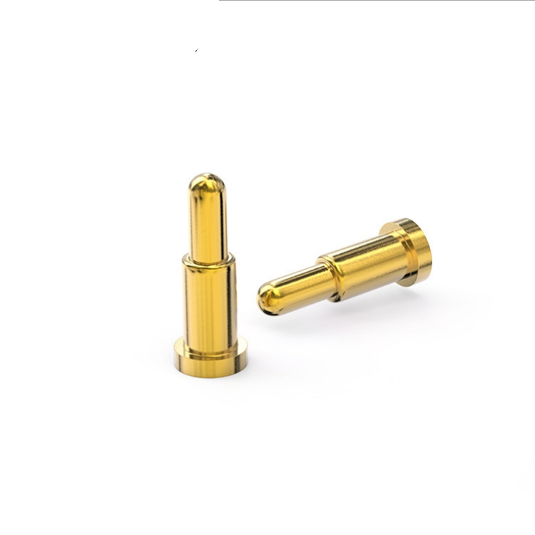 Conductive Pogo Pin Brass Material 5V 2A 12V 2A Single Pin SMT 5G Gold Plated Spring Loaded Pogo Pin Probe