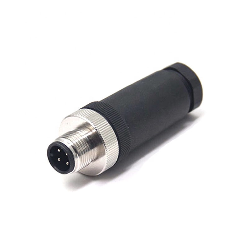 ip67 connector m12 circular waterproof 3/4/5/8 pin sensor male female circular plug cable m12 connector